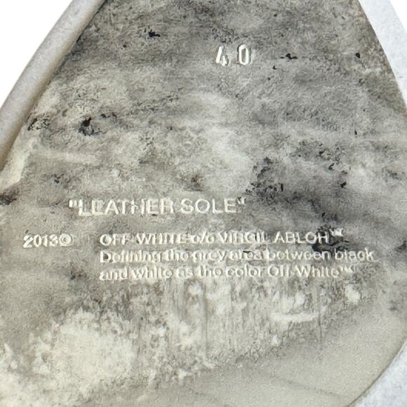 Off White Virgil Abloh Industrial Black White Suede Ankle Boots Size 40 - Picture 14 of 14